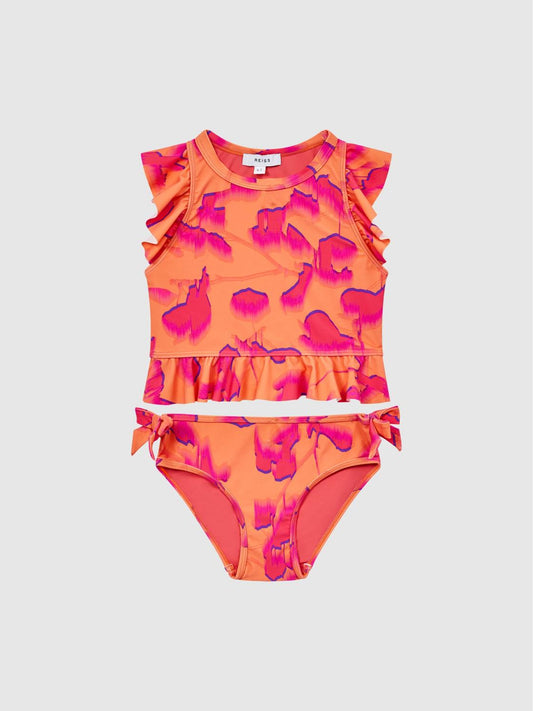 Reiss Co-Ords | Lilly Floral Bikini Set Orange Print - Children