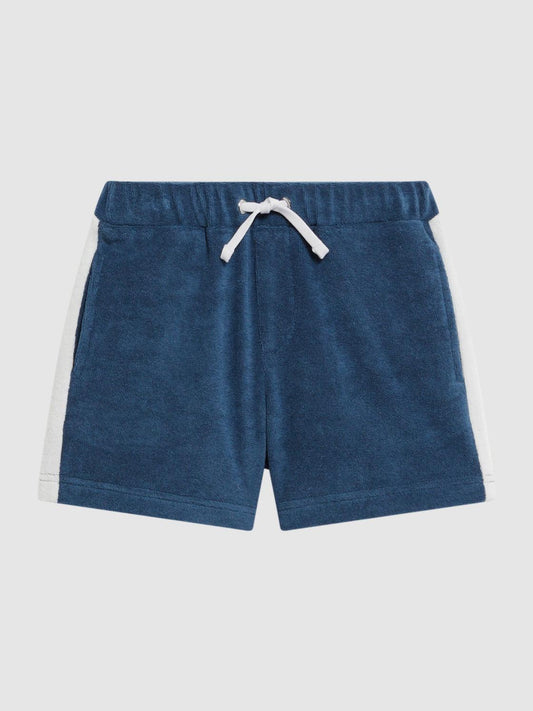 Reiss Co-Ords | Marine Towelling Drawstring Shorts Cobalt Blue - Children