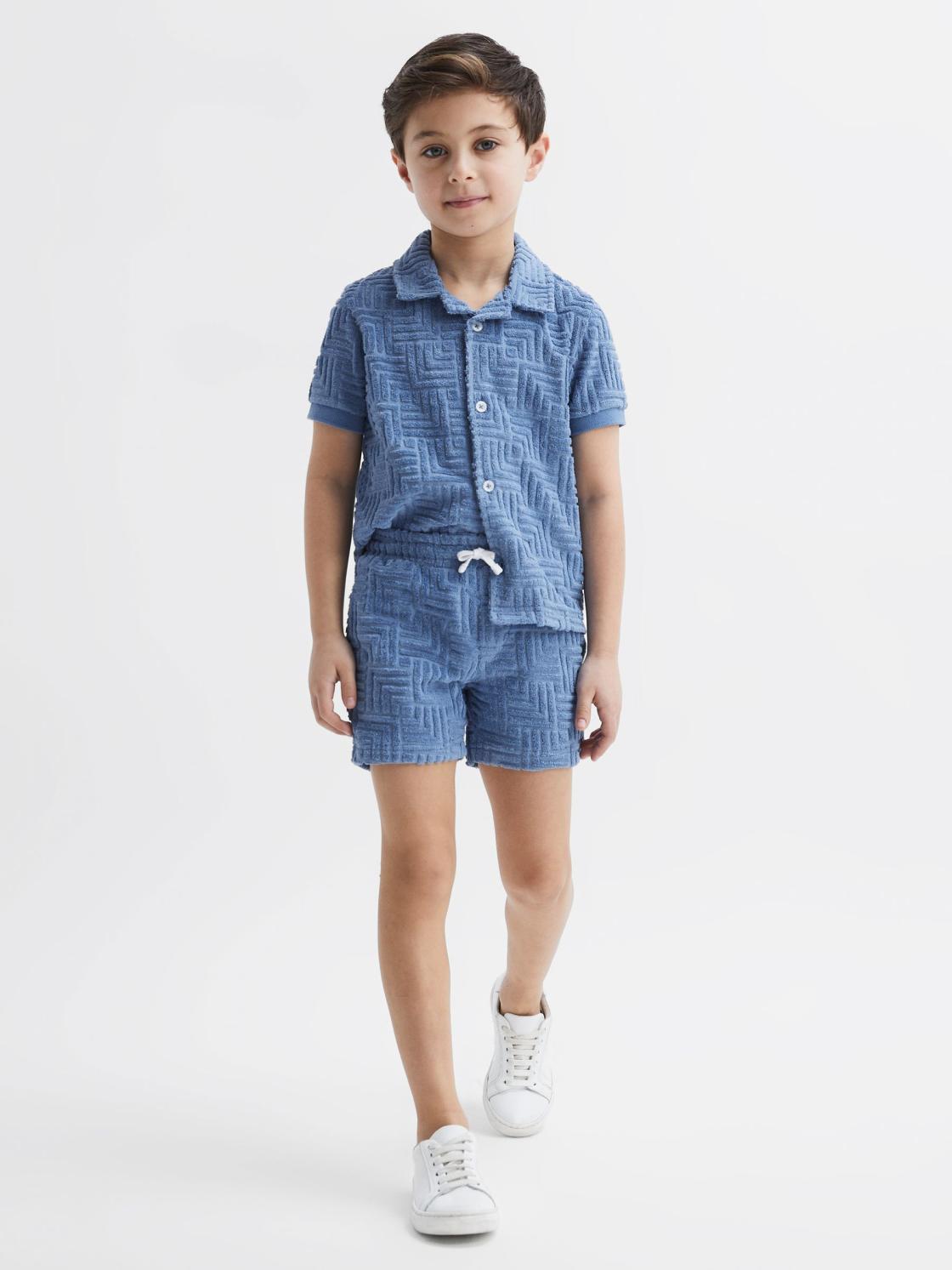 Reiss Co-Ords | Miami Terry Towelling Shorts Airforce Blue - Children