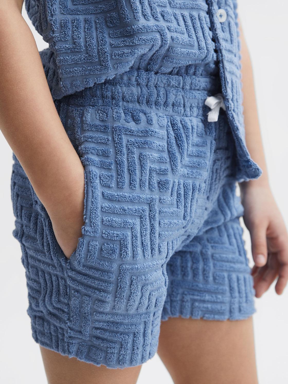 Reiss Co-Ords | Miami Terry Towelling Shorts Airforce Blue - Children