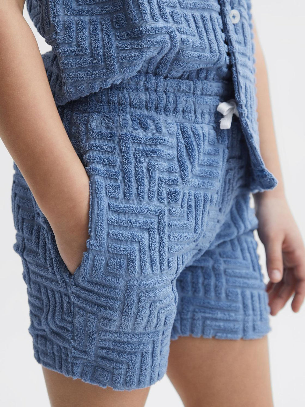 Reiss Co-Ords | Miami Terry Towelling Shorts Airforce Blue - Children