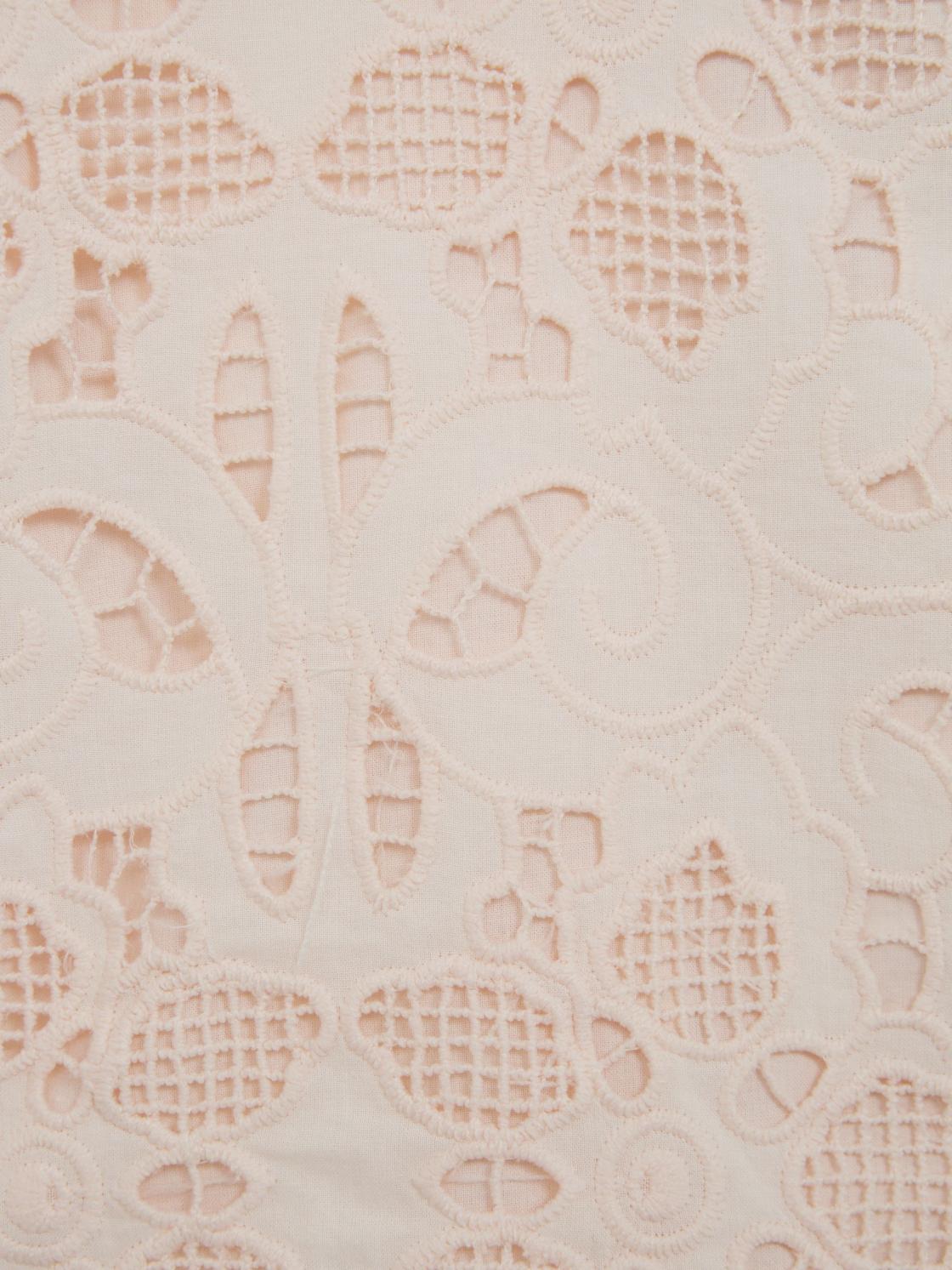 Reiss Co-Ords | Nella Long Sleeve Lace Cropped Top Pink - Children