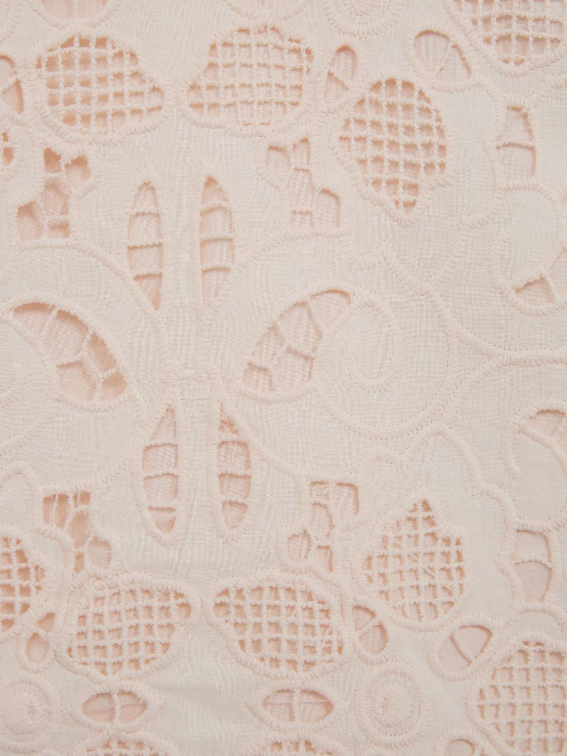 Reiss Co-Ords | Nella Long Sleeve Lace Cropped Top Pink - Children