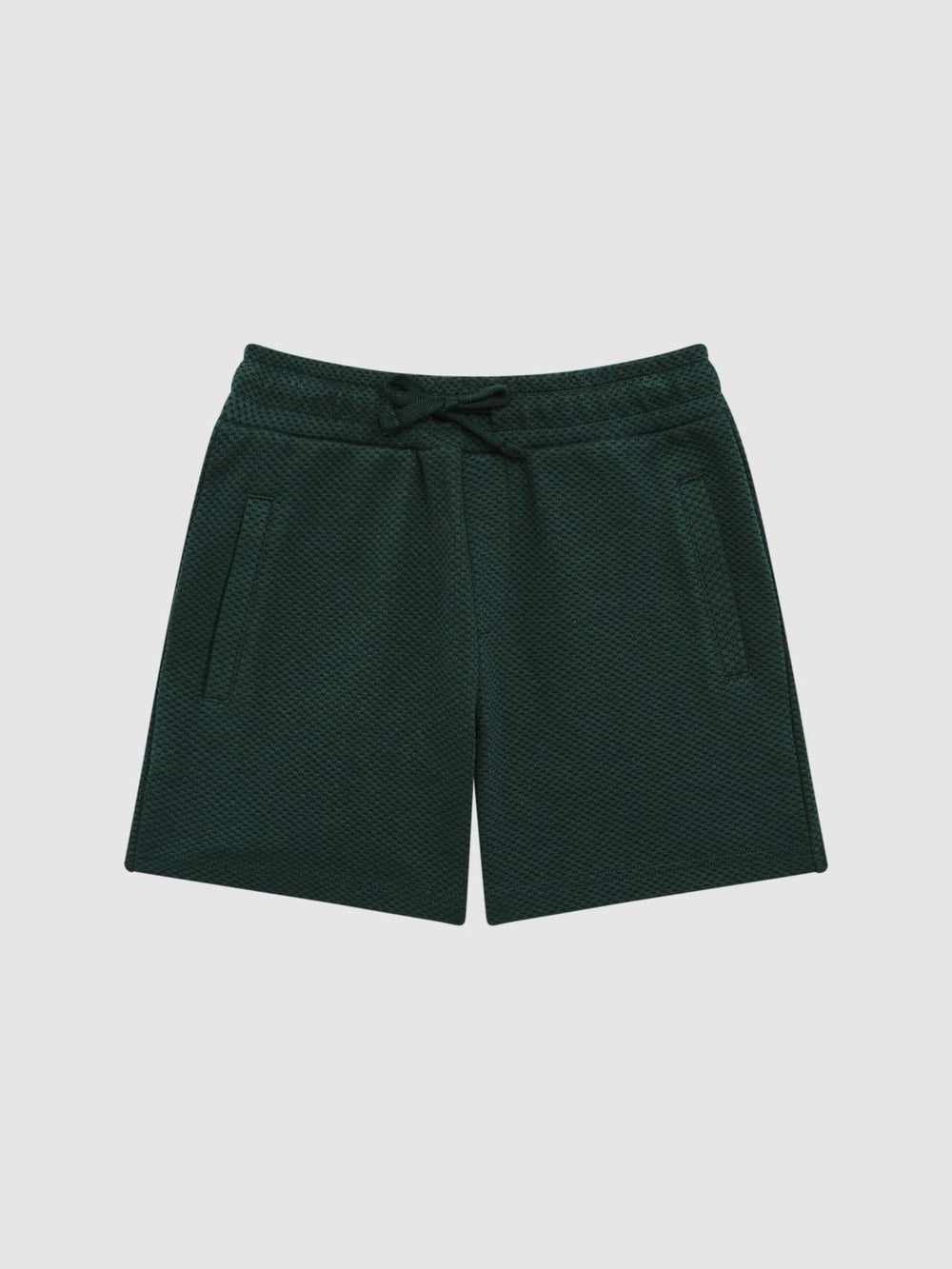Reiss Co-Ords | Robin Slim Fit Textured Drawstring Shorts Airforce Blue - Children