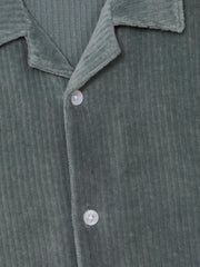 Reiss Co-Ords | Santal Cuban Collar Ribbed Textured Shirt Sage - Children