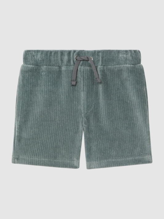 Reiss Co-Ords | Tortuga Ribbed Chenille Drawstring Shorts Sage - Children