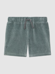 Reiss Co-Ords | Tortuga Ribbed Chenille Drawstring Shorts Sage - Children