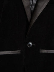 Reiss Coats &amp; Jackets | Ace Velvet Single Breasted Blazer Black - Children