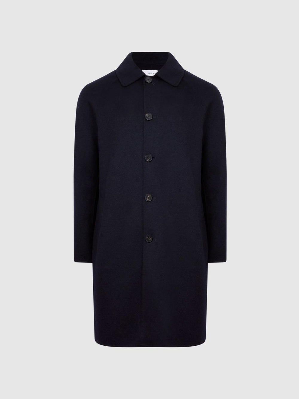 Reiss Coats &amp; Jackets | Adventurer Raglan Sleeve Overcoat Navy - Men