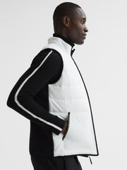 Reiss Coats &amp; Jackets | Ascot Hybrid Funnel Neck Gilet White - Men