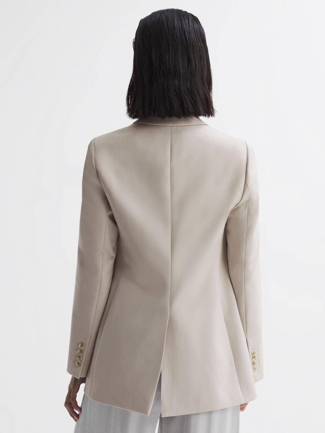 Reiss Coats &amp; Jackets | Astrid Double Breasted Wool Blend Blazer Neutral - Women
