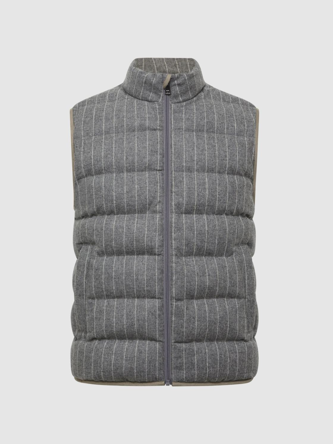 Reiss Coats &amp; Jackets | Banks Quilted Gilet Grey - Men