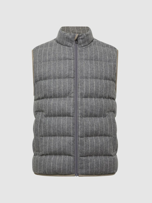 Reiss Coats &amp; Jackets | Banks Quilted Gilet Grey - Men