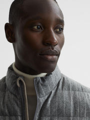 Reiss Coats &amp; Jackets | Banks Quilted Gilet Grey - Men