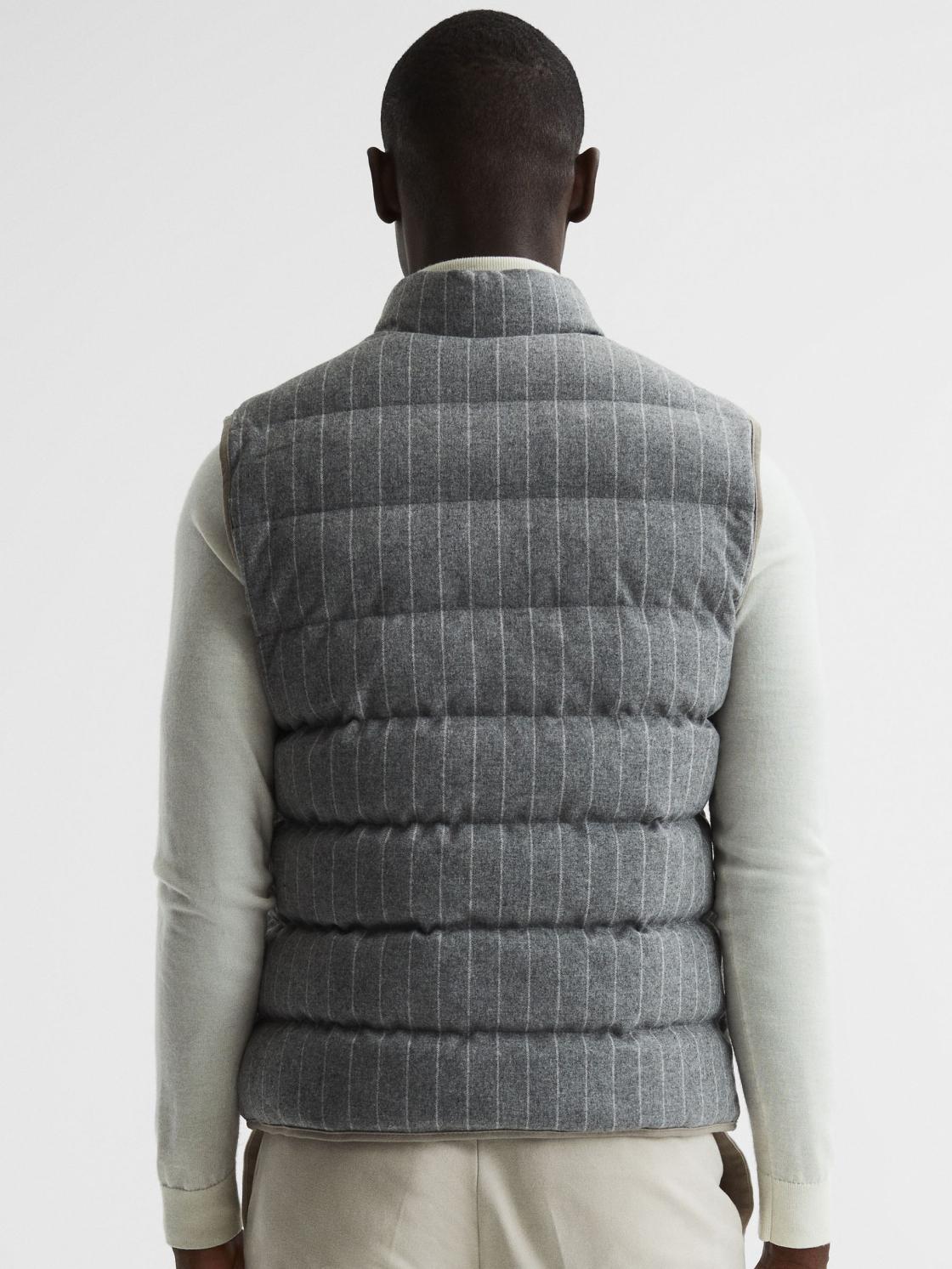 Reiss Coats &amp; Jackets | Banks Quilted Gilet Grey - Men