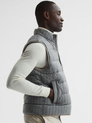 Reiss Coats &amp; Jackets | Banks Quilted Gilet Grey - Men