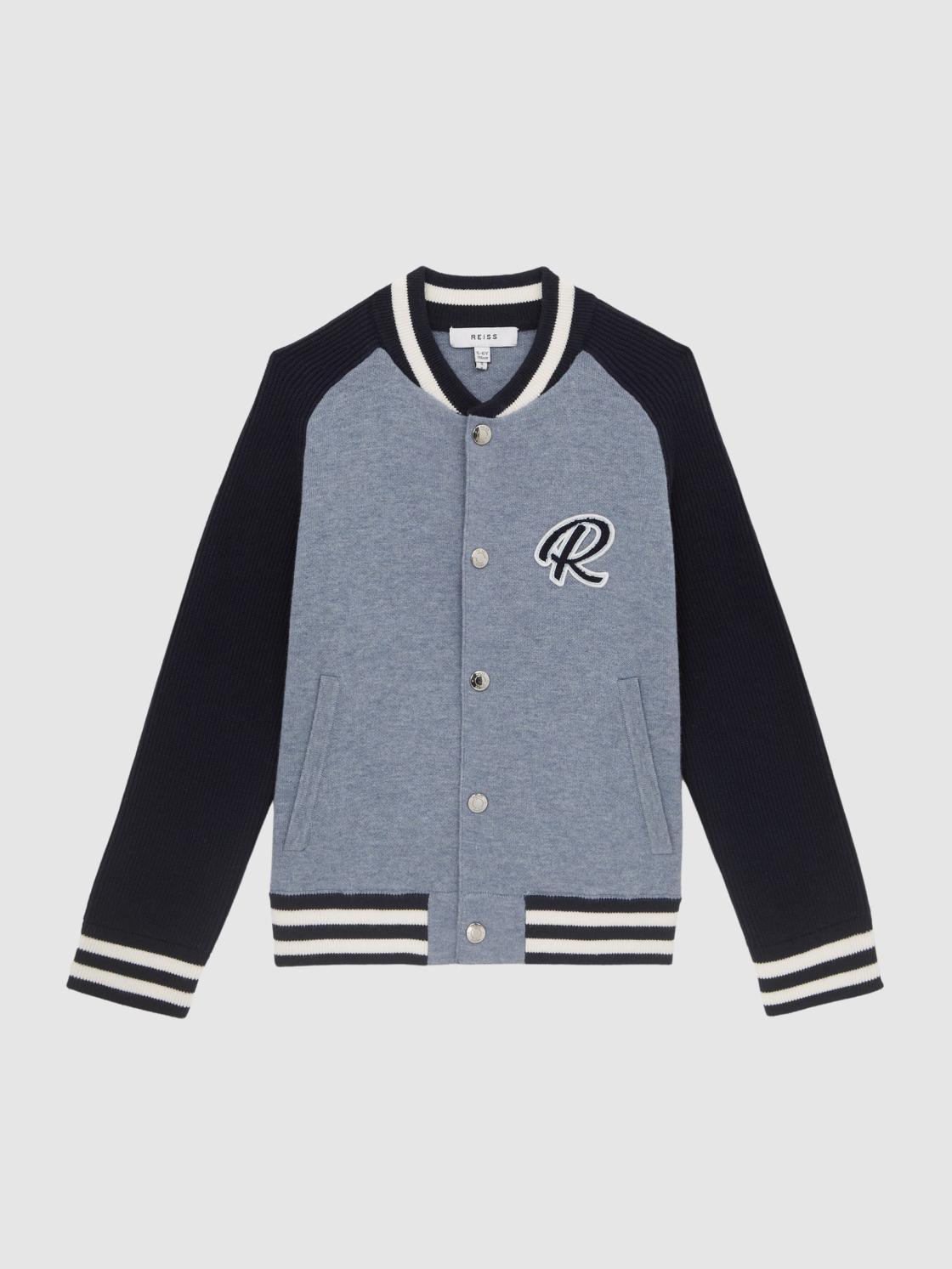 Reiss Coats &amp; Jackets | Belsize Varsity Bomber Jacket Blue Melange - Children