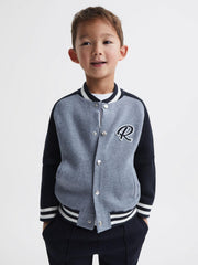 Reiss Coats &amp; Jackets | Belsize Varsity Bomber Jacket Blue Melange - Children