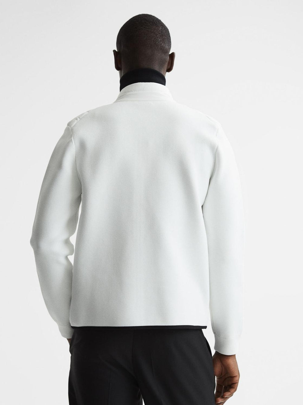 Reiss Coats &amp; Jackets | Chiltern Hybrid Funnel Neck Jacket White - Men