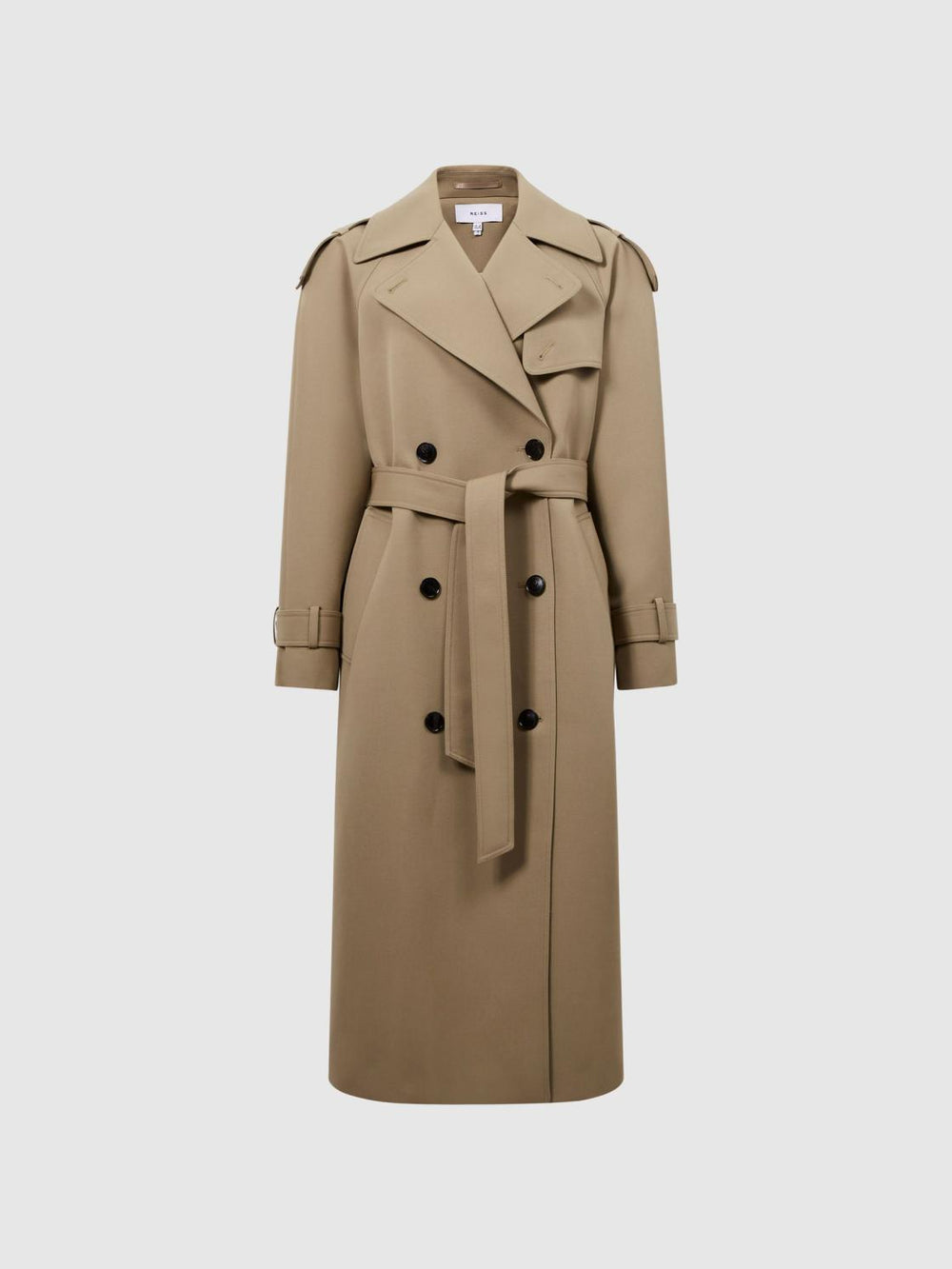 Reiss Coats &amp; Jackets | Daria Wool Trench Coat Stone - Women