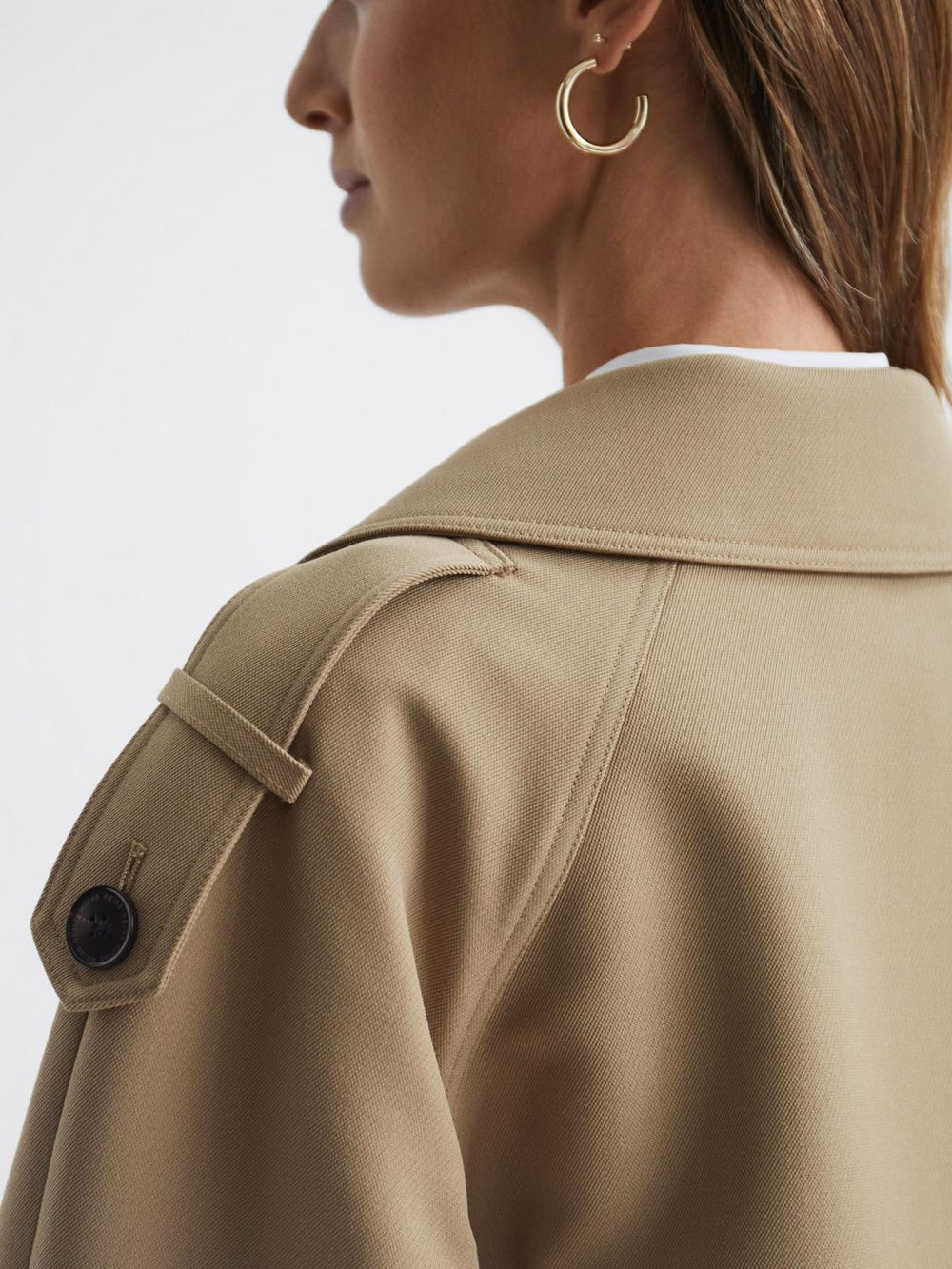 Reiss Coats &amp; Jackets | Daria Wool Trench Coat Stone - Women