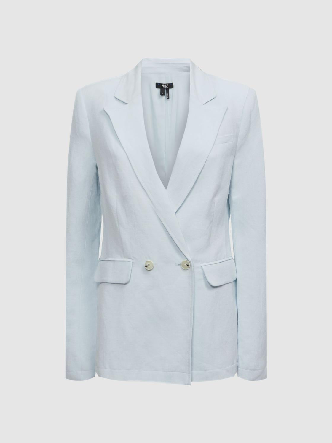 Reiss Coats &amp; Jackets | Dawson Paige Double Breasted Linen Blend Blazer Ice Flow - Women
