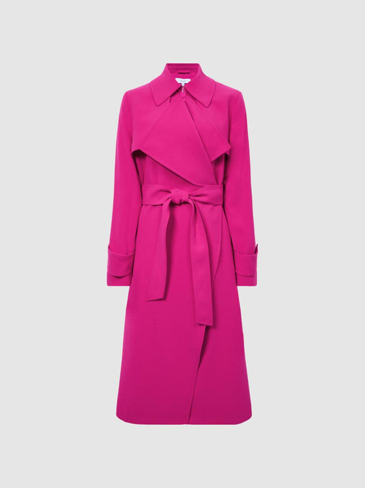 Reiss Coats &amp; Jackets | Eden Trench Coat Pink - Women