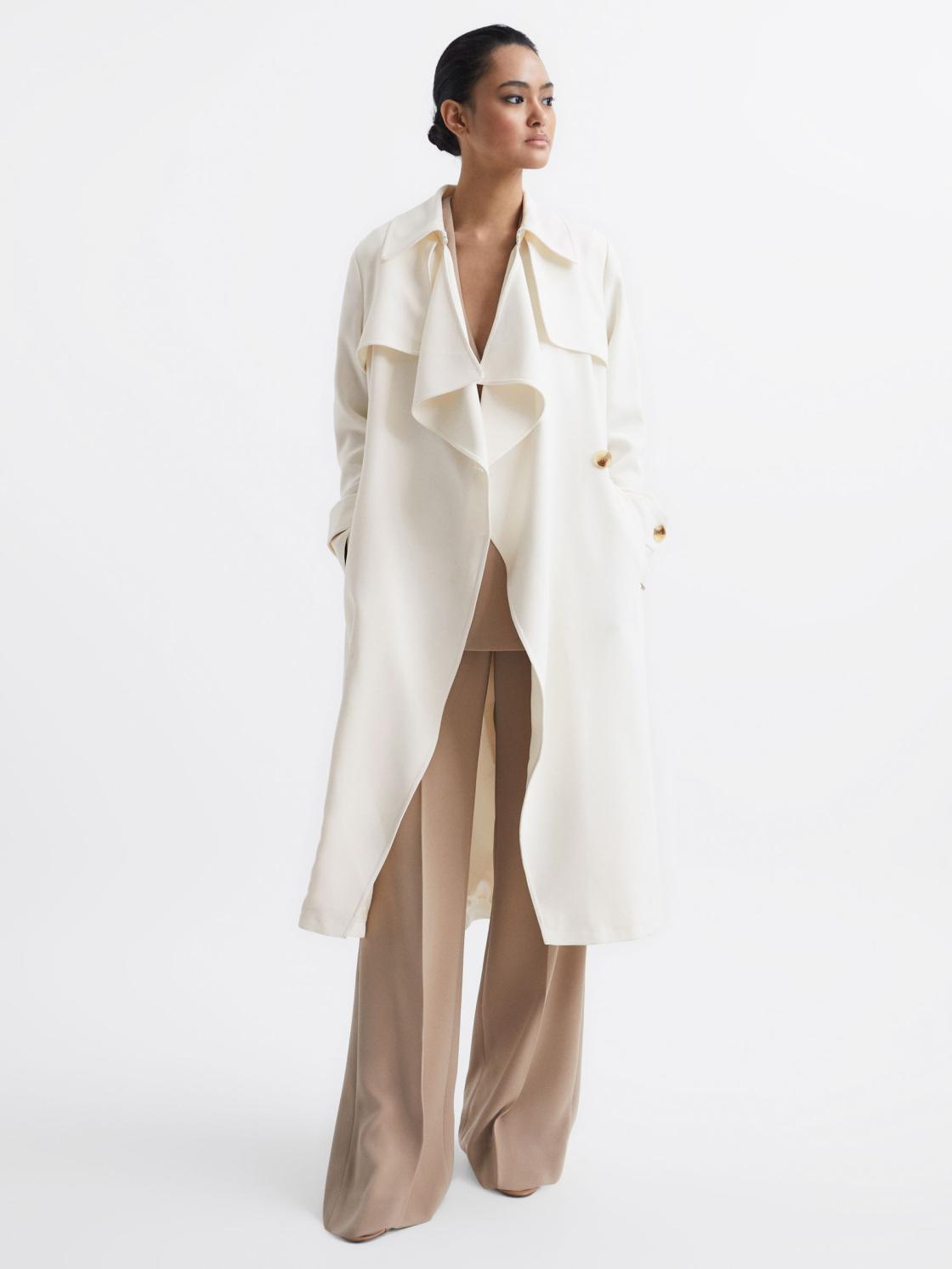 Reiss Coats &amp; Jackets | Eden Trench Coat White - Women