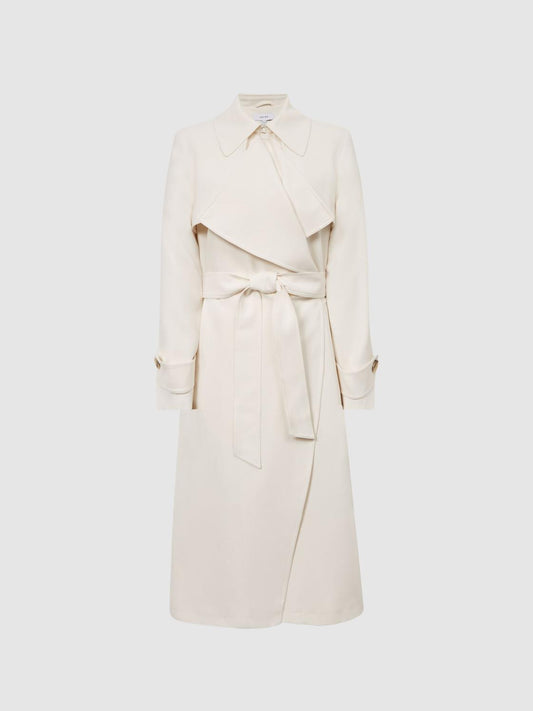 Reiss Coats &amp; Jackets | Eden Trench Coat White - Women