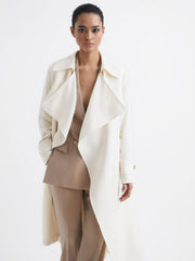 Reiss Coats &amp; Jackets | Eden Trench Coat White - Women
