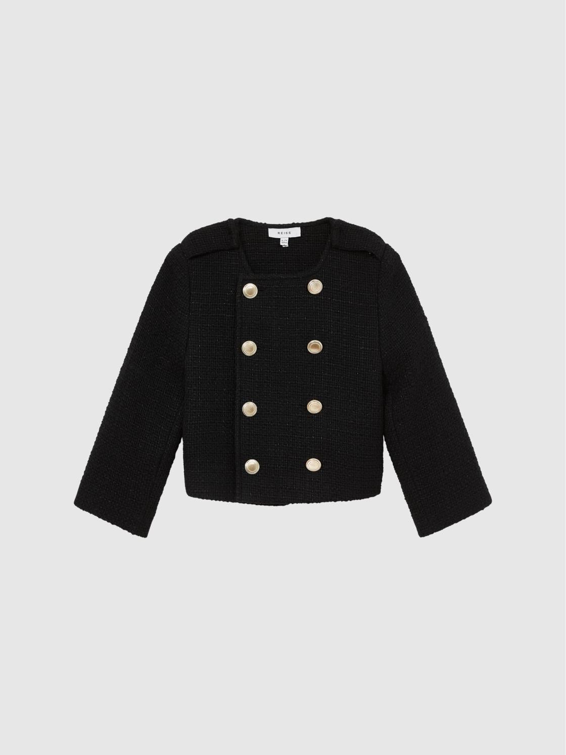 Reiss Coats &amp; Jackets | Esmie Tweed Jacket Black - Children
