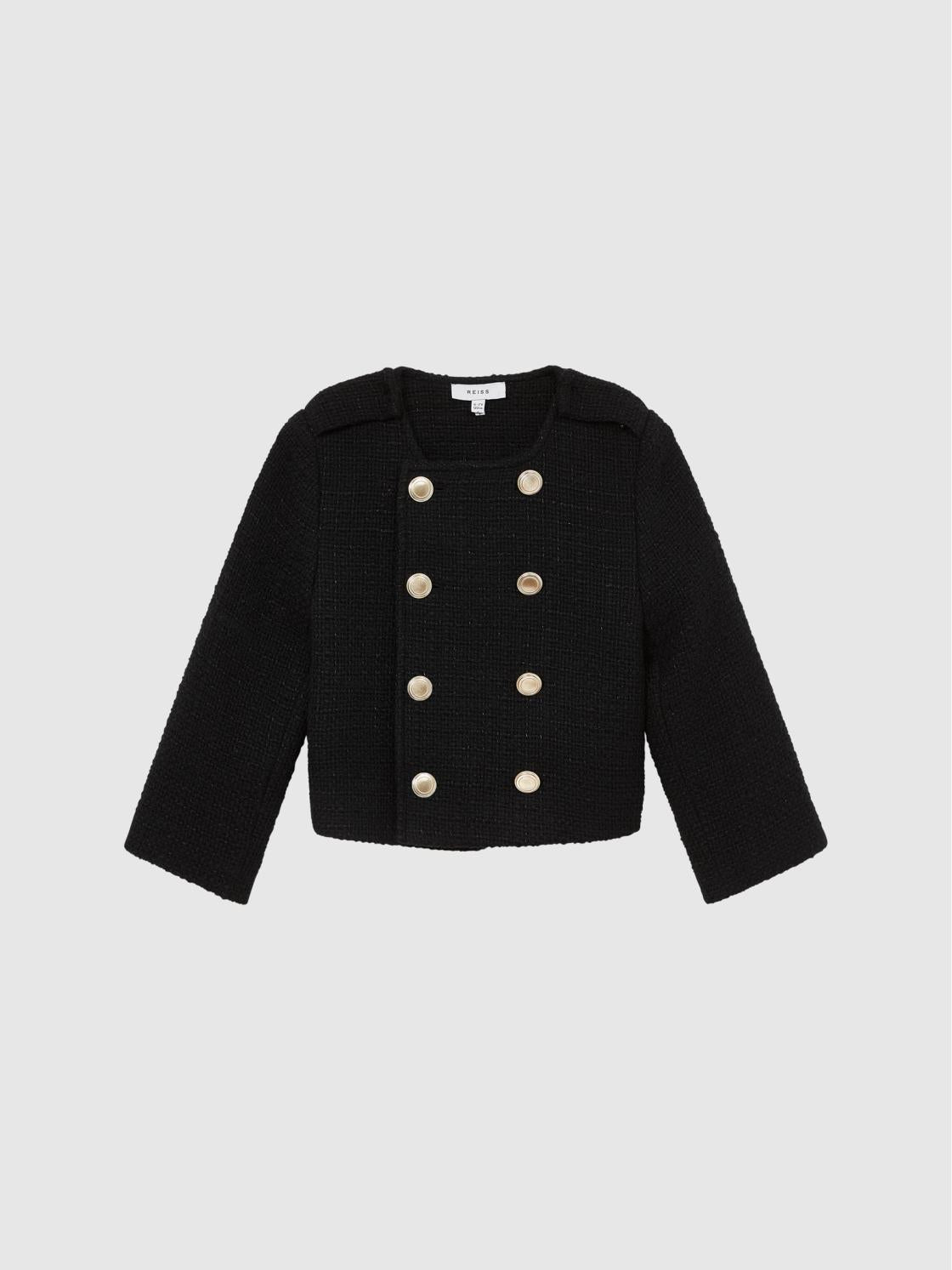 Reiss Coats &amp; Jackets | Esmie Tweed Jacket Black - Children