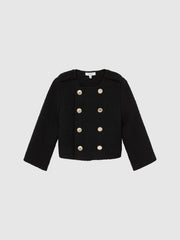 Reiss Coats &amp; Jackets | Esmie Tweed Jacket Black - Children