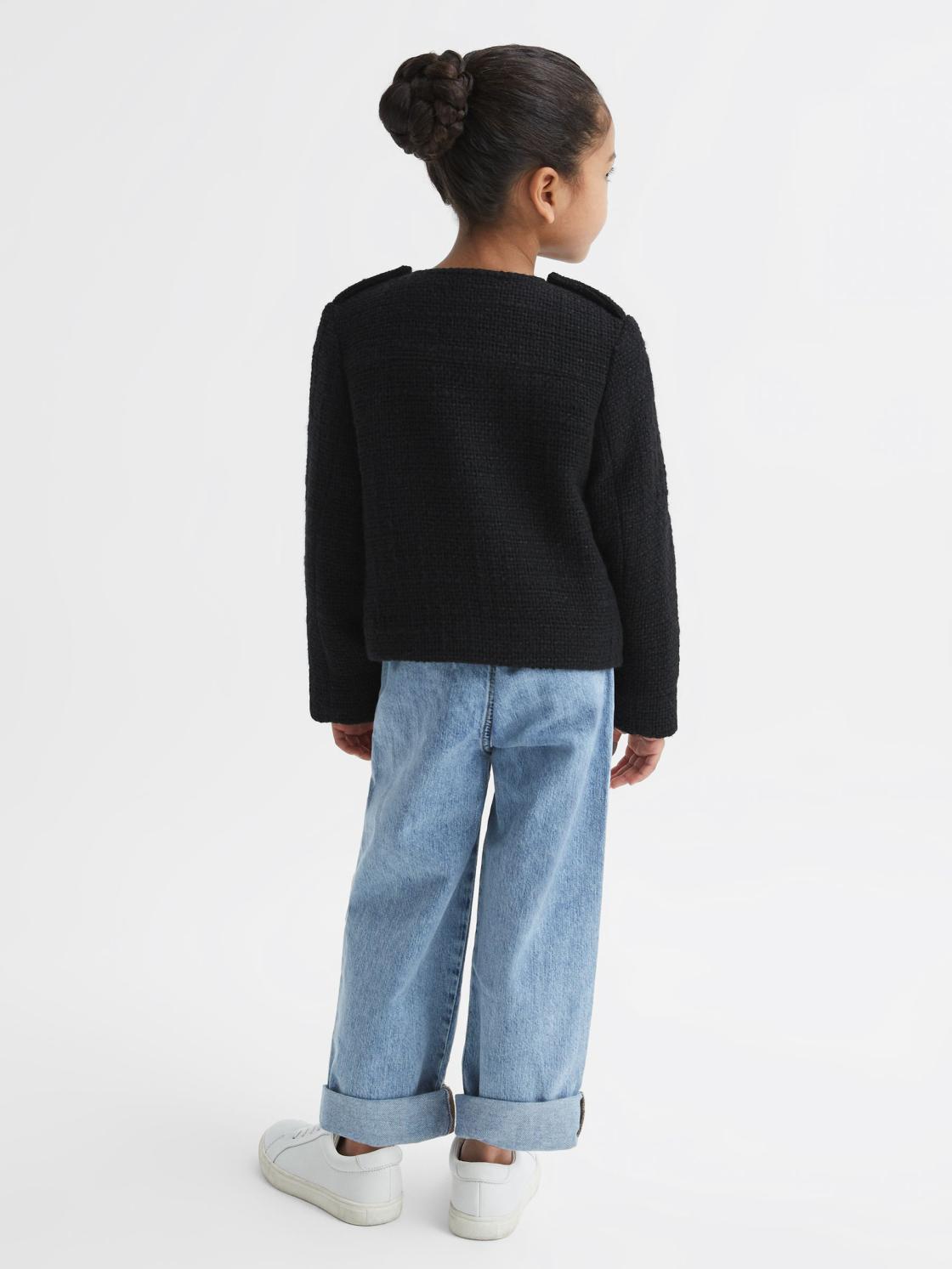 Reiss Coats &amp; Jackets | Esmie Tweed Jacket Black - Children