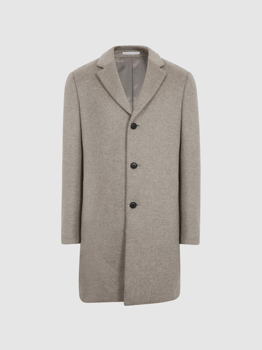 Reiss Coats &amp; Jackets | Gable Single Breasted Wool Overcoat Black - Men