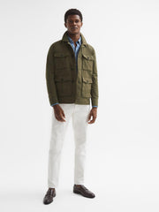 Reiss Coats &amp; Jackets | Hawke Four Pocket Field Jacket Khaki - Men
