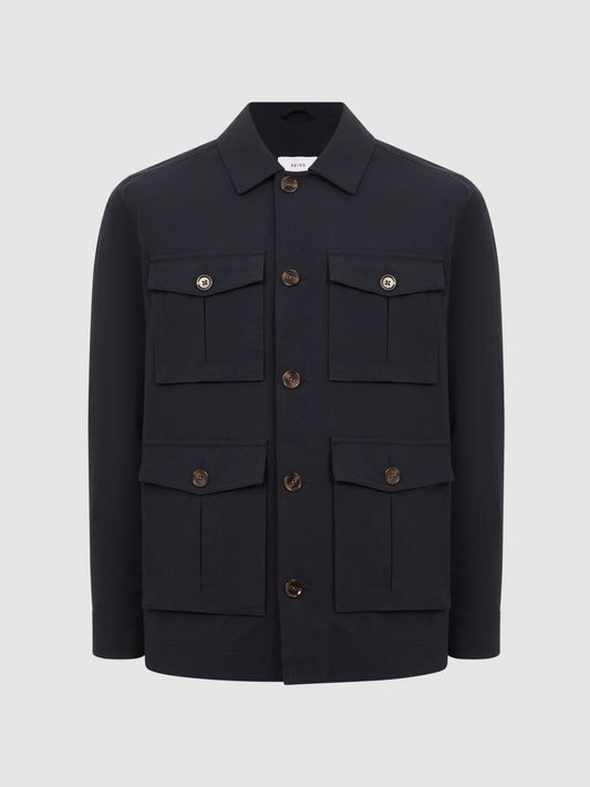 Reiss Coats &amp; Jackets | Hawke Four Pocket Field Jacket Navy - Men