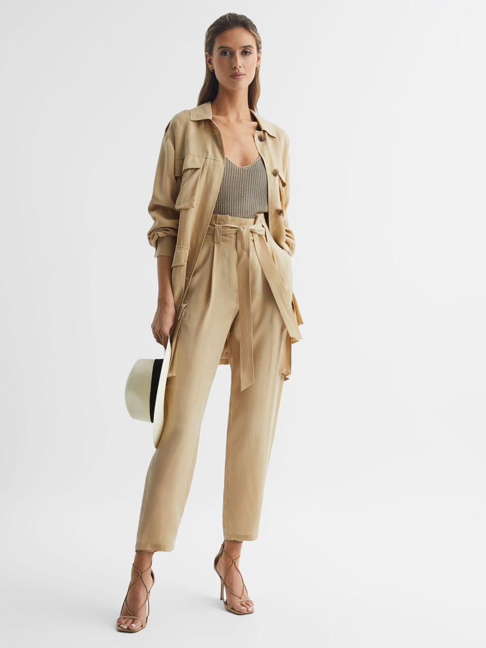 Reiss Coats &amp; Jackets | Joanie Relaxed Fit Utility Jacket Neutral - Women