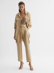 Reiss Coats &amp; Jackets | Joanie Relaxed Fit Utility Jacket Neutral - Women