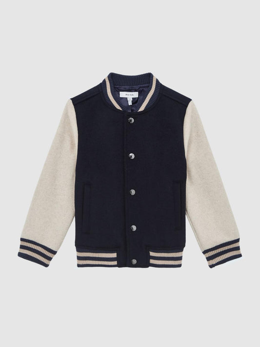 Reiss Coats &amp; Jackets | Kansas Varsity Bomber Jacket Navy - Children