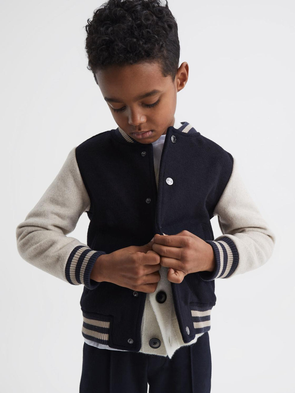 Reiss Coats &amp; Jackets | Kansas Varsity Bomber Jacket Navy - Children