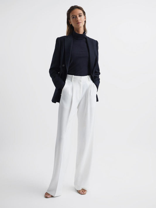 Reiss Coats &amp; Jackets | Larsson Double Breasted Twill Blazer Camel - Women