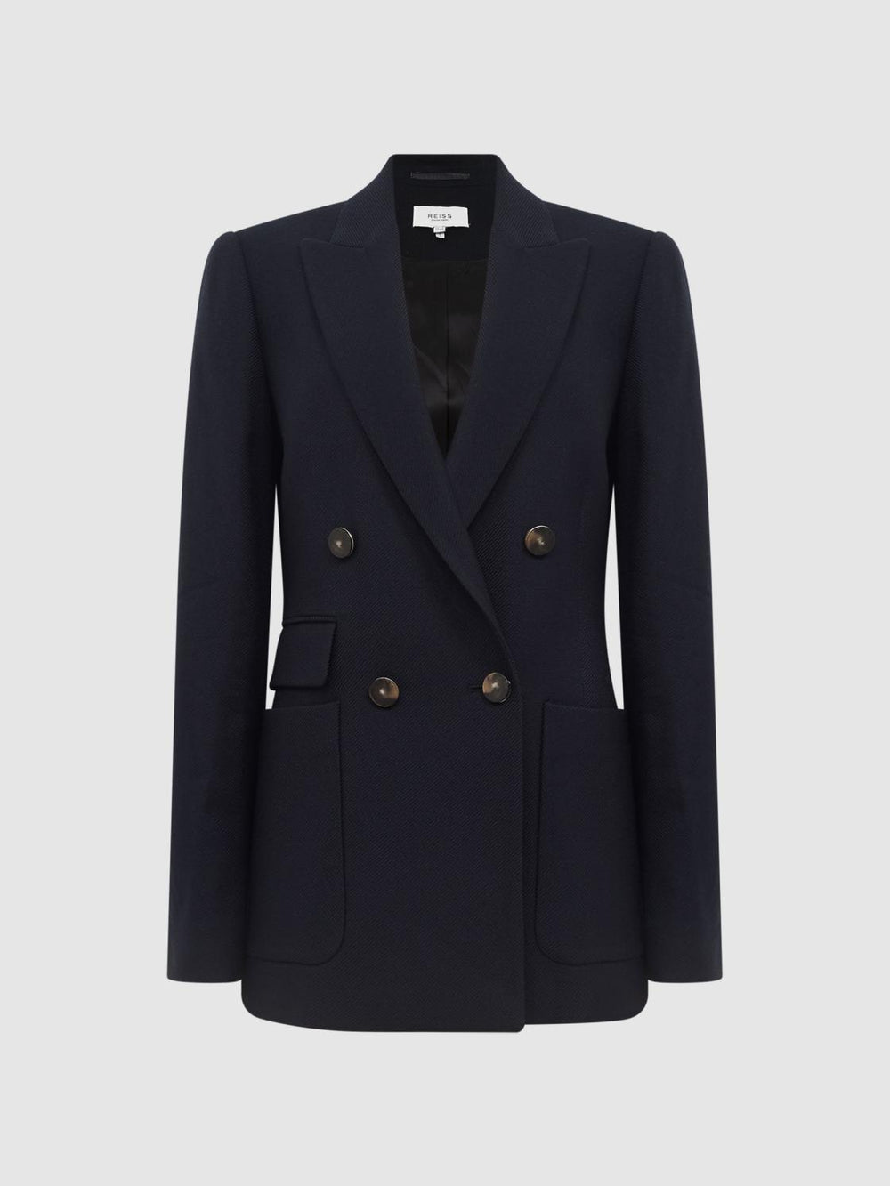 Reiss Coats &amp; Jackets | Larsson Double Breasted Twill Blazer Camel - Women