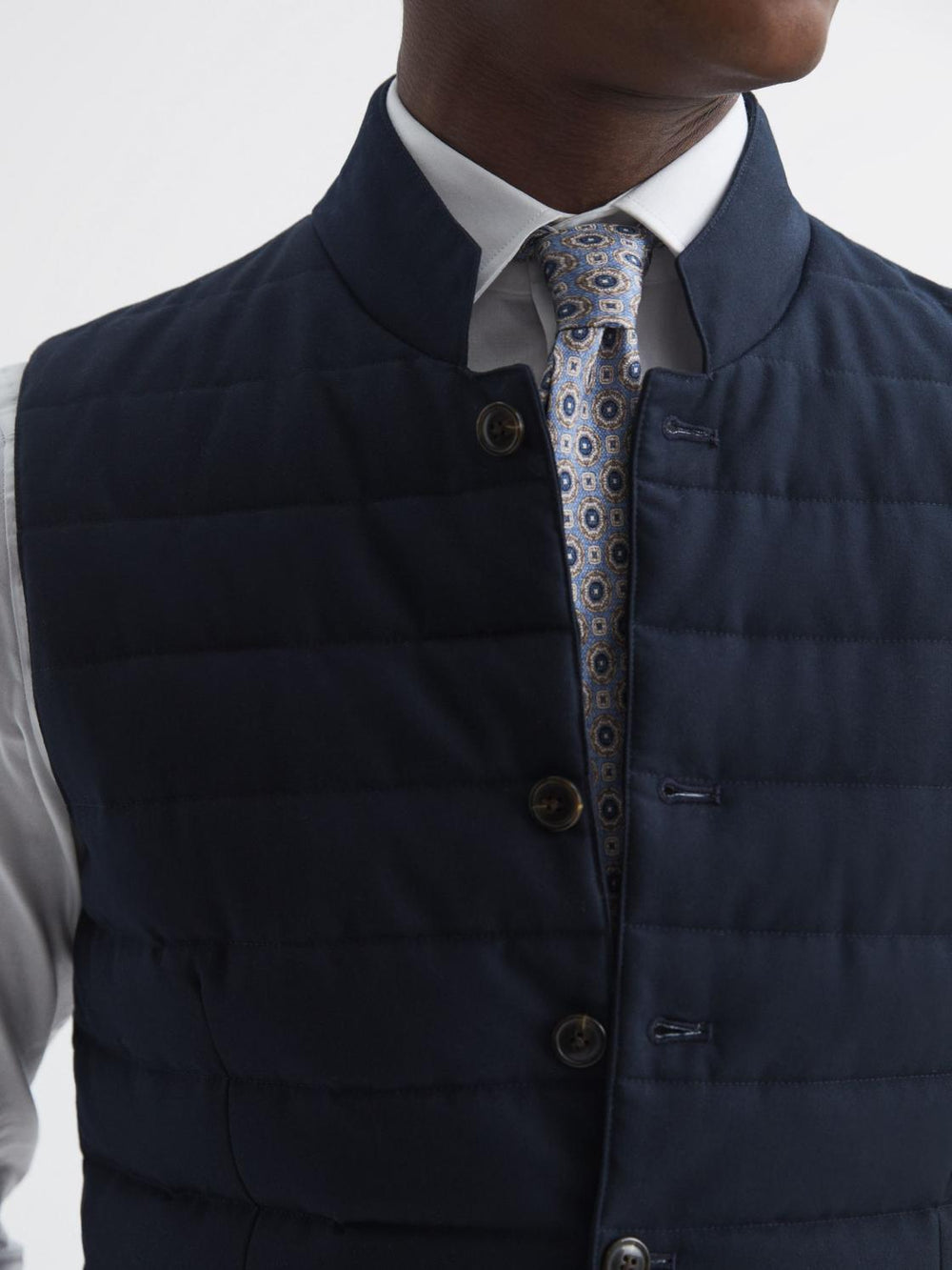 Reiss Coats &amp; Jackets | Parma Quilted Gilet Navy - Men