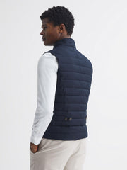 Reiss Coats &amp; Jackets | Parma Quilted Gilet Navy - Men