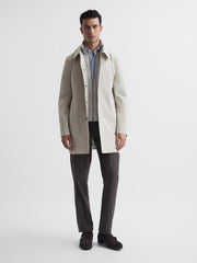 Reiss Coats &amp; Jackets | Perrin Mac With Removable Zip Neck Insert Stone - Men