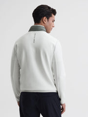 Reiss Coats &amp; Jackets | Player Funnel Neck Hybrid Quilted Jacket Sage/white - Men