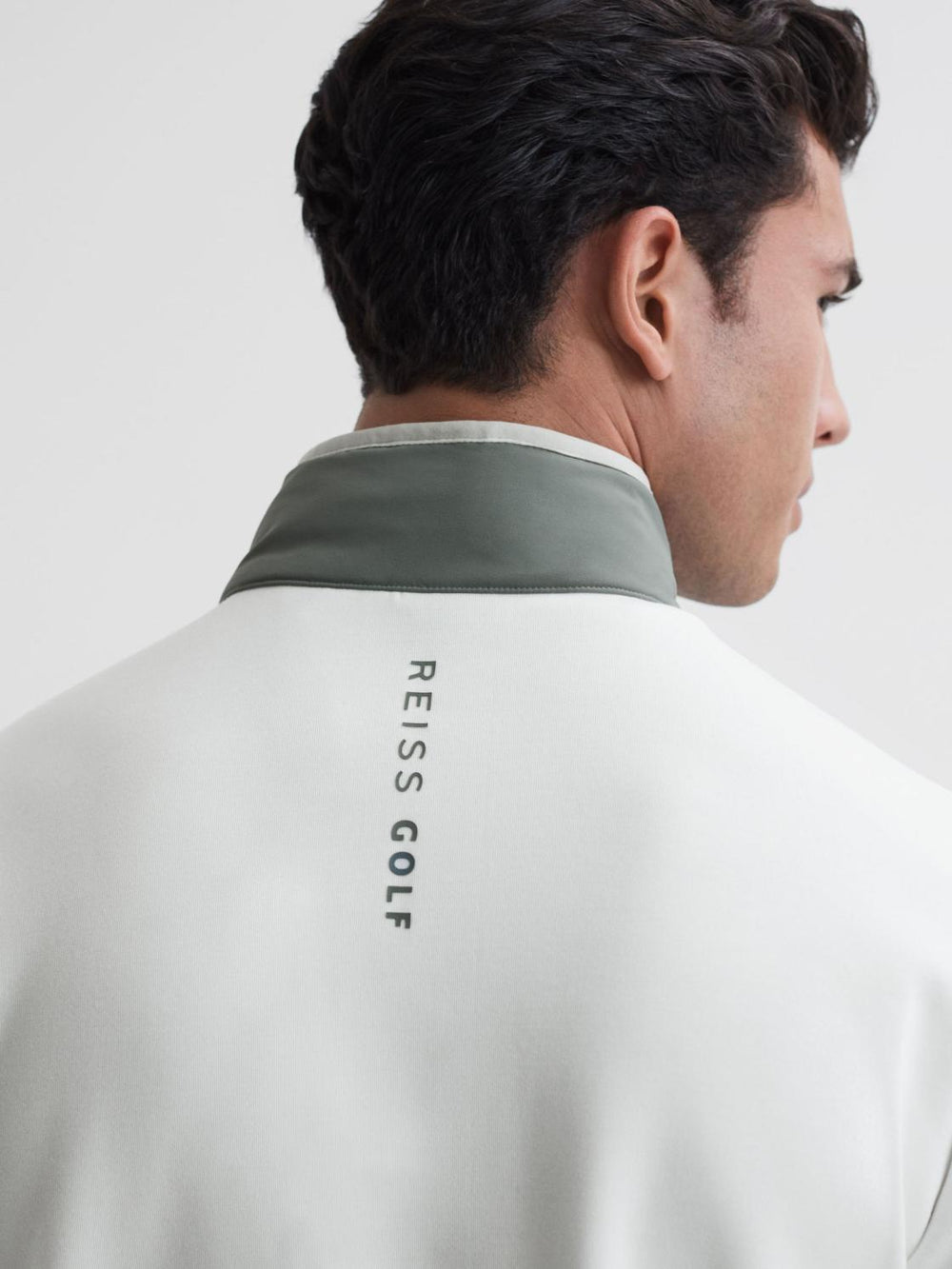 Reiss Coats &amp; Jackets | Player Funnel Neck Hybrid Quilted Jacket Sage/white - Men