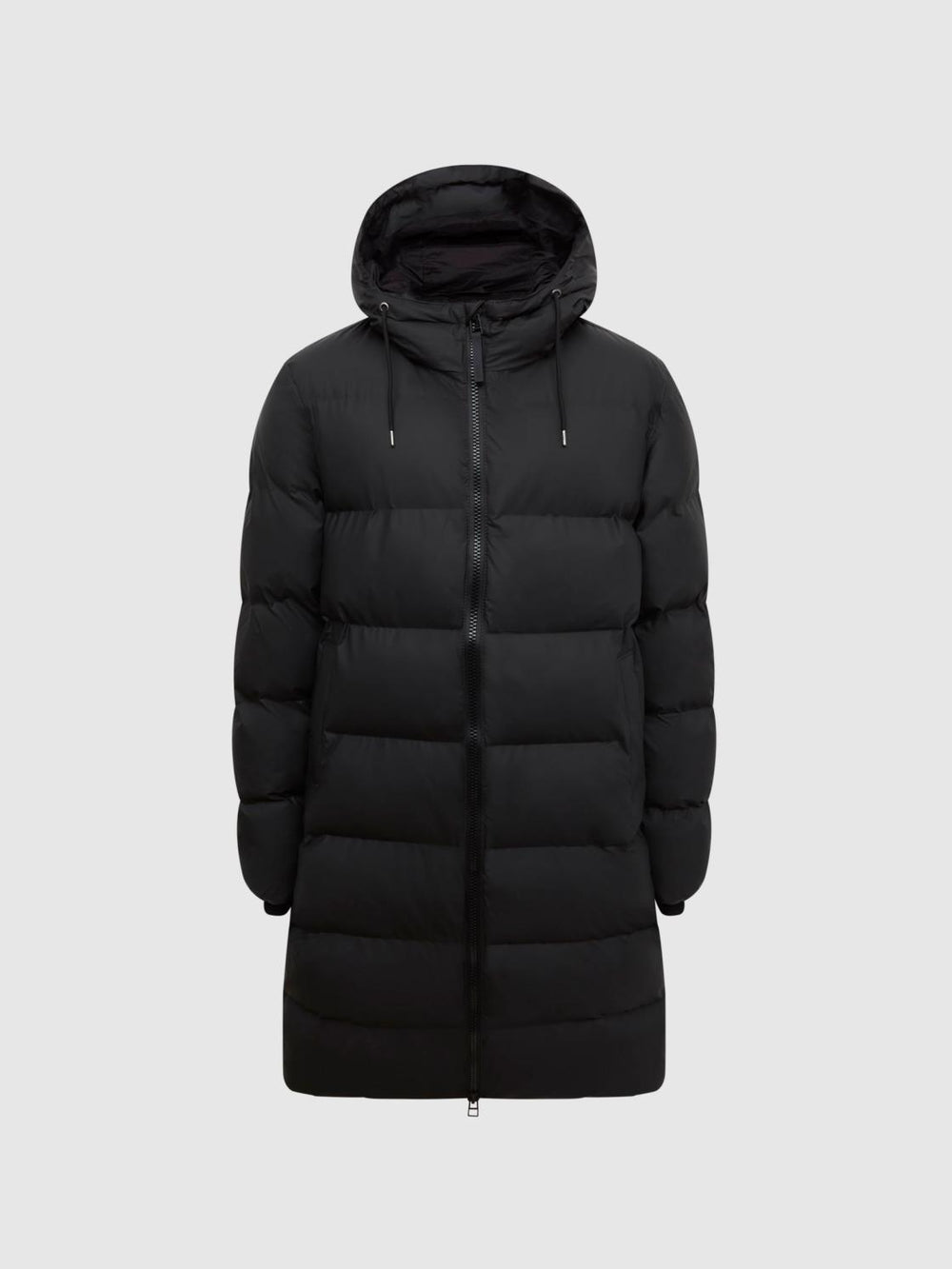 Reiss Coats &amp; Jackets | Rains Hooded Puffer Jacket Black - Women