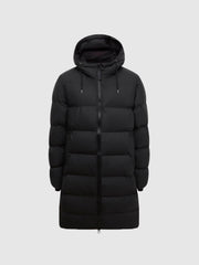 Reiss Coats &amp; Jackets | Rains Hooded Puffer Jacket Black - Women